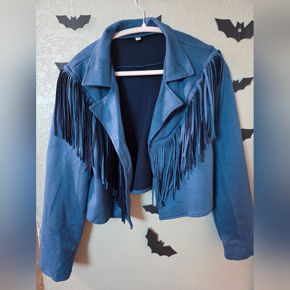 Fringed Blue Jacket - image 1